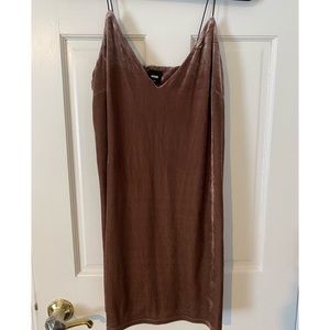 NUDE brand velvet strap dress
